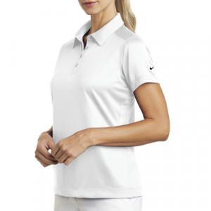 NIKE D354064LW Playera Polo Dri-FIT color Blanco para Mujer