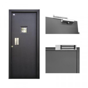 AccessPRO KITPBVT2B KIT de Puerta con mirilla Nivel II (Rifl