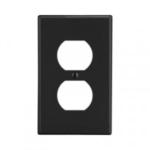 HUBBELL HUBP8BK Tapa para Contacto Duplex Color Negro.