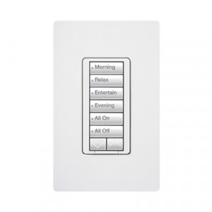LUTRON ELECTRONICS RRDH6BRLWH Teclado hibrido seetouch 6 bot