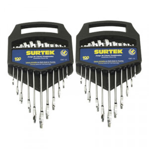 SURTEK SYSF06KIT Juego de 22 Llaves Combinadas con 11pzas. M