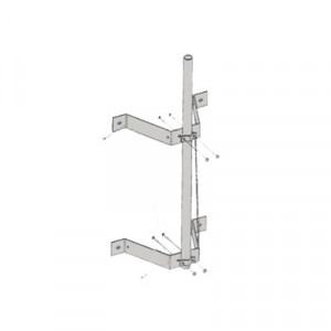WM212 Rohn Montaje doble de pared con mastil de 2-