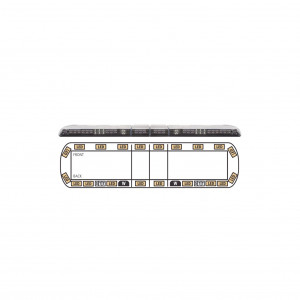 Vtg60a Ecco Torreta ambar De 60 Vantage 20 LED 2 Luces De Traba