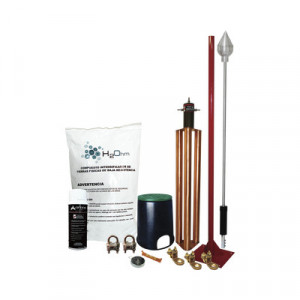 KITMASTERALU Total Ground Kit Pararrayo con Acceso