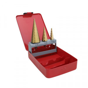 PRECISION PSTC02002 Juego de 3 Brocas Escalonadas HSS 4-12 4