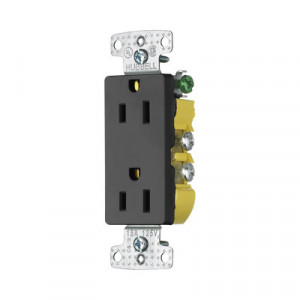 HUBBELL HUBRRD15BK Contacto Duplex Decorador 15A 125V / 2 Po