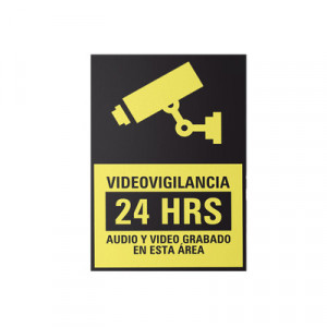 Syscom SYSCALVID10 Etiqueta de Videovigilancia en Vinil Adhe