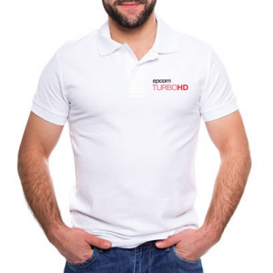 EPCOM PLATHDWXL Playera Tipo Polo Color Blanco epcom TURBOHD