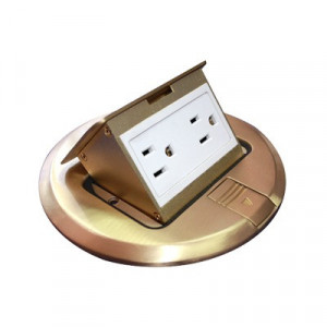 THORSMAN THMCPRB Mini caja de piso redonda de 2 contactos co