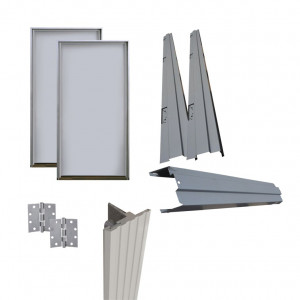 5052ad Assa Abloy Kit Puerta Doble Metalica Galvan