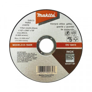 MAKITA D18409 Disco de Corte de 7/8" de acero inoxidable dia