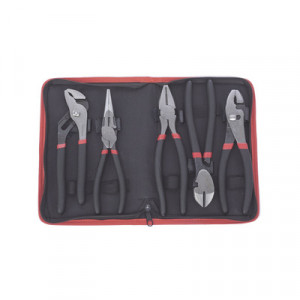 PRECISION PSTH01003 Juego de 5 Pinzas de 8" con Estuche. Inc