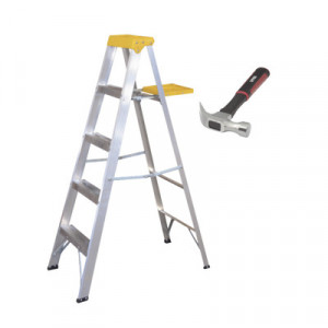 SURTEK KITESCMART Escalera y Martillo Ideales para el Hogar