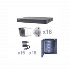 Kevtx8t16bw Epcom KIT TurboHD 1080p / DVR 16 Canales / 16 Ca