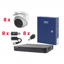 Kevtx8t8ega Hikvision KIT TurboHD Con Audio 1080p / DVR 8 Ca