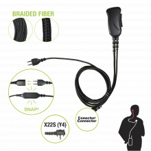 Snp1w22sbf Pryme Microfono Con Cable De Fibra Trenzada Serie