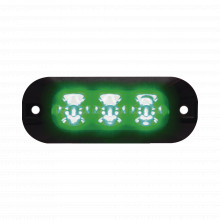 Xtp3g Code 3 Luz Perimetral De 3 LEDS Color Verde azul