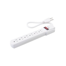 Sys136201 Surtek Multicontacto Con Cable 30cm. 6 Tomas 127v