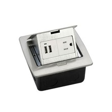 Thmcpu Thorsman Caja De Piso Cuadrada Con 2 Puertos USB Y Co