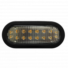 X3965r Ecco Luz Direccional LED Ovalada Roja Con Montaje De