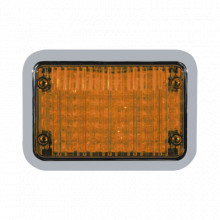 65BZA Code 3 Luz perimetral LED ambar 4x6 con bisel rojo