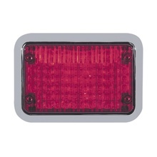 65bzr Code 3 Luz Perimetral LED Roja 4x6 Con Bisel rojo