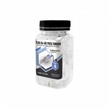 TC6PASS Linkedpro Bote con 100 Plugs Pass through RJ45 Cat6