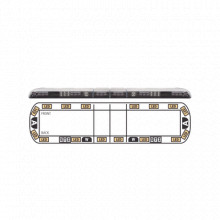 VTG60A16 Ecco Torreta ambar de 60 Vantage 16 LED 2 lu