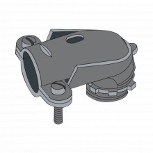Ancfxc12 Anclo Conector Curvo Para Tubo Flexible 1/2 13mm