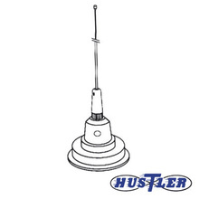 1c100w Hustler Antena Movil En Color Blanco Para Rango De Fr