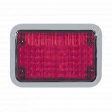 65bzr Code 3 Luz Perimetral LED Roja 4x6 Con Bisel rojo