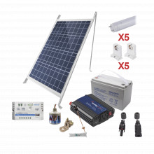 Pvt8light5 Epcom Powerline Kit Solar Para Iluminacion Basica