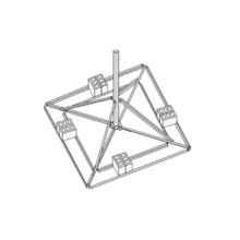 BRM42510 Rohn Montaje de techo para mastil KY2061 Torres y M