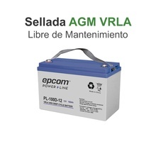 Pl100d12 Epcom Powerline Acumulador EPCOM 12Vcd 100Ah Tecnol