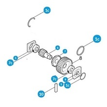 119rig051 Came Arbol Lento Con Engrane De Plastico Para Barr