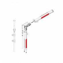 1601600 Dks Doorking Kit de mastil iluminado de aluminio con