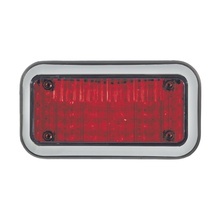 45bzr Code 3 Luz Perimetral 3X7 Y LED Rojos Con Bisel claro