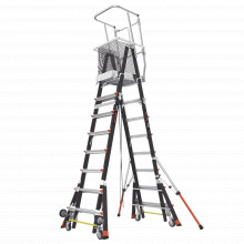 Cage8ft Little Giant Ladder Systems Escalera Con Jaula De Fi