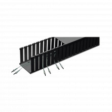 E4x4bl6 Panduit Canaleta Ranurada De PVC Sin Tapa Fiber-Duc
