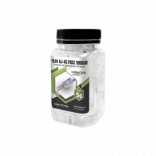 TC5PASS Linkedpro Bote con 100 Plugs Pass through RJ45 Cat5e