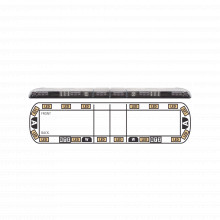 Vtg60a16 Ecco Torreta ambar De 60 Vantage 16 LED 2 Luces D