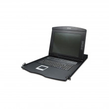 Kvm21008m Planet Monitor Con Teclado Y Trackpad KVM Para Rac