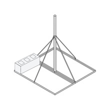 Rohn Frm225 Montaje De Techo Con Mastil Galvanizado Por Inme