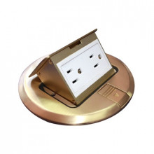 Thmcprb Thorsman Mini Caja De Piso Redonda De 2 Contactos Co