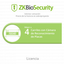 Zkbsparklprprj Zkteco Licencia De PROYECTOS Para ZKBiosecuri