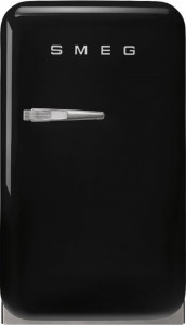 Frigider cu 1 ușă, retro, 50's Style, 73 cm, 34 l, negru, balamale în dreapta, Smeg FAB5RBL5