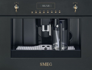 Espressor încorporabil, retro, Colonial/Cortina, antracit, Smeg CMS8451A