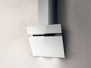 Hotă de perete, 60 cm, sticlă albă, 757 mc/h, Elica STRIPE WH/A/60/LX