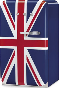 Frigider cu 1 ușă, cu congelator, retro, 50's Style, 97 cm, 105/17 l, union jack, balamale în stânga, Smeg FAB10LDUJ5