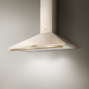 Hotă de perete, fildeș, 60 cm, 430 mc/h, Elica TAMAYA RAIL CRBR/A/60